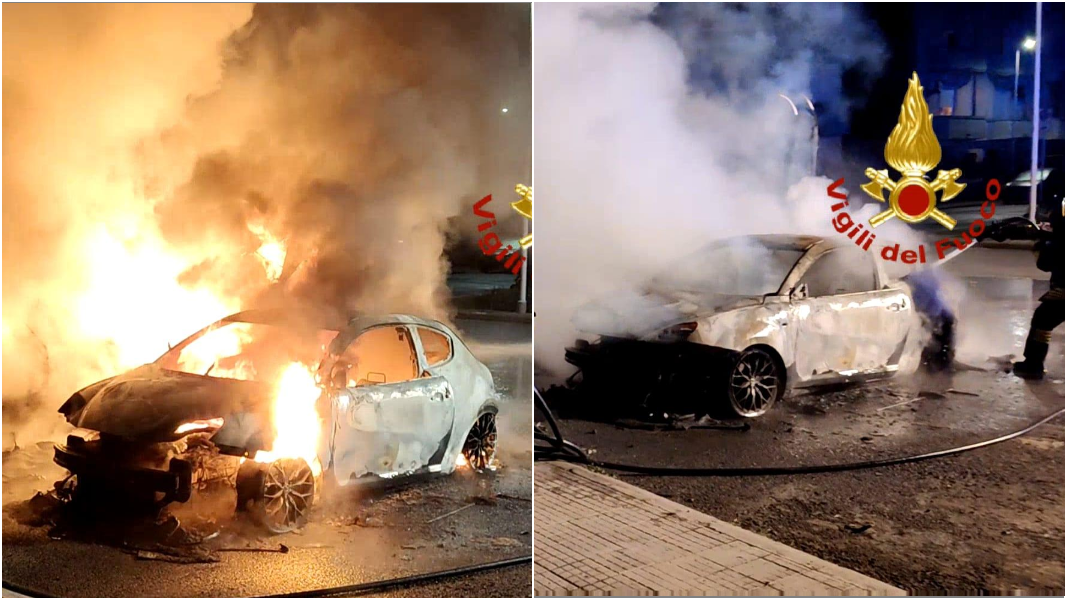 Violento incendio distrugge un camper e un’auto – VIDEO