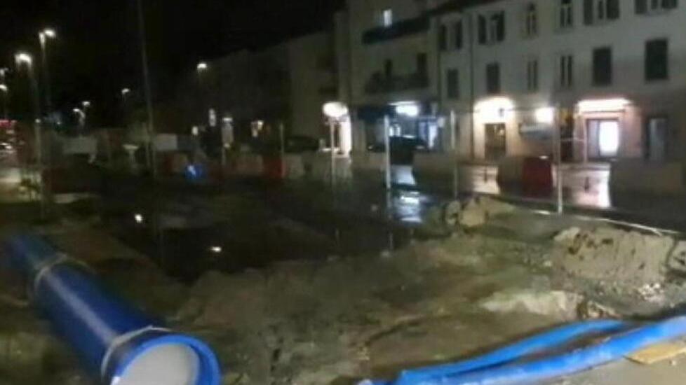 Il cantiere di Gaia dove si è verificato il guasto