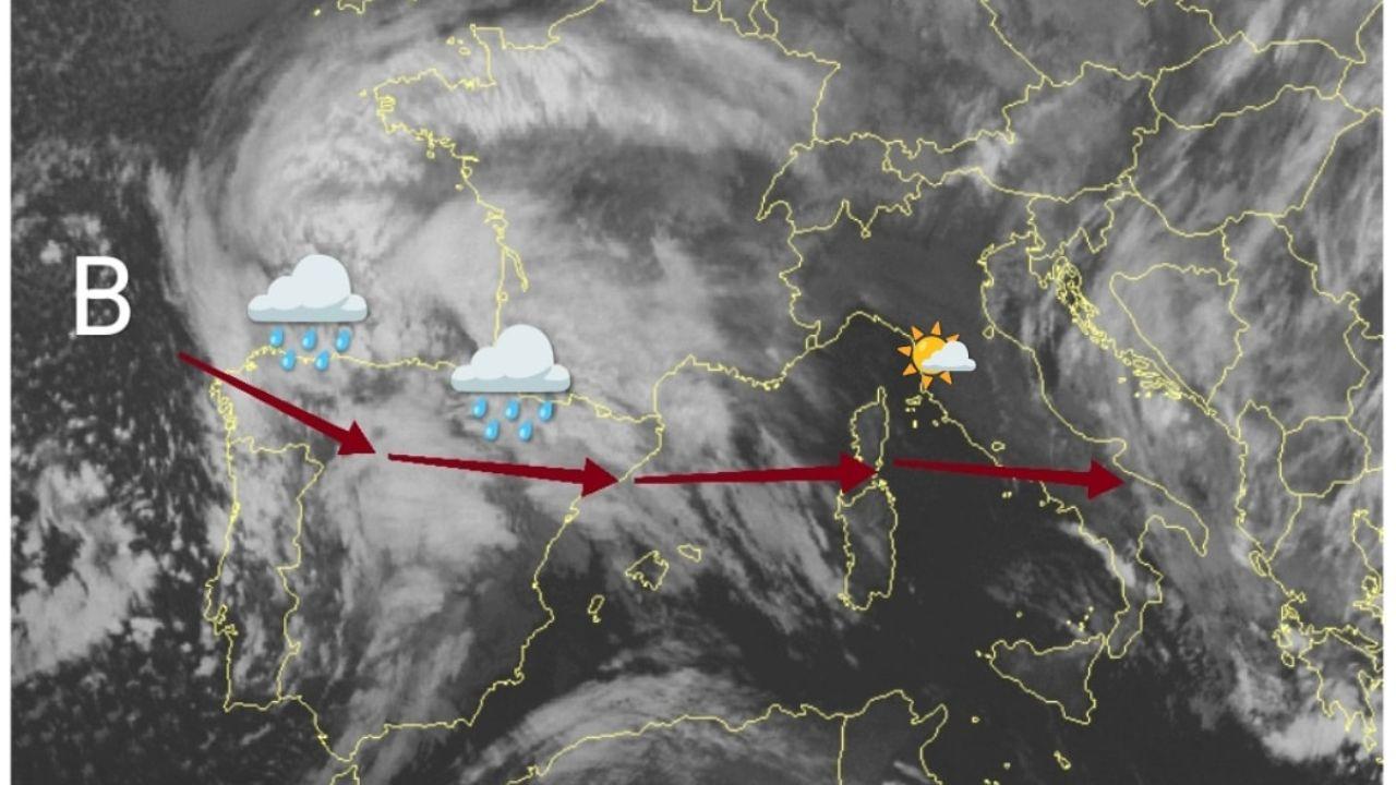 
	La perturbazione in arrivo (Elaborazione grafica Cmt)

