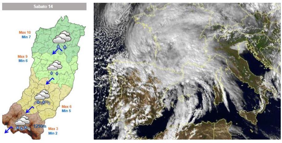 Il bel tempo ha le ore contate: arriva la perturbazione Oriana