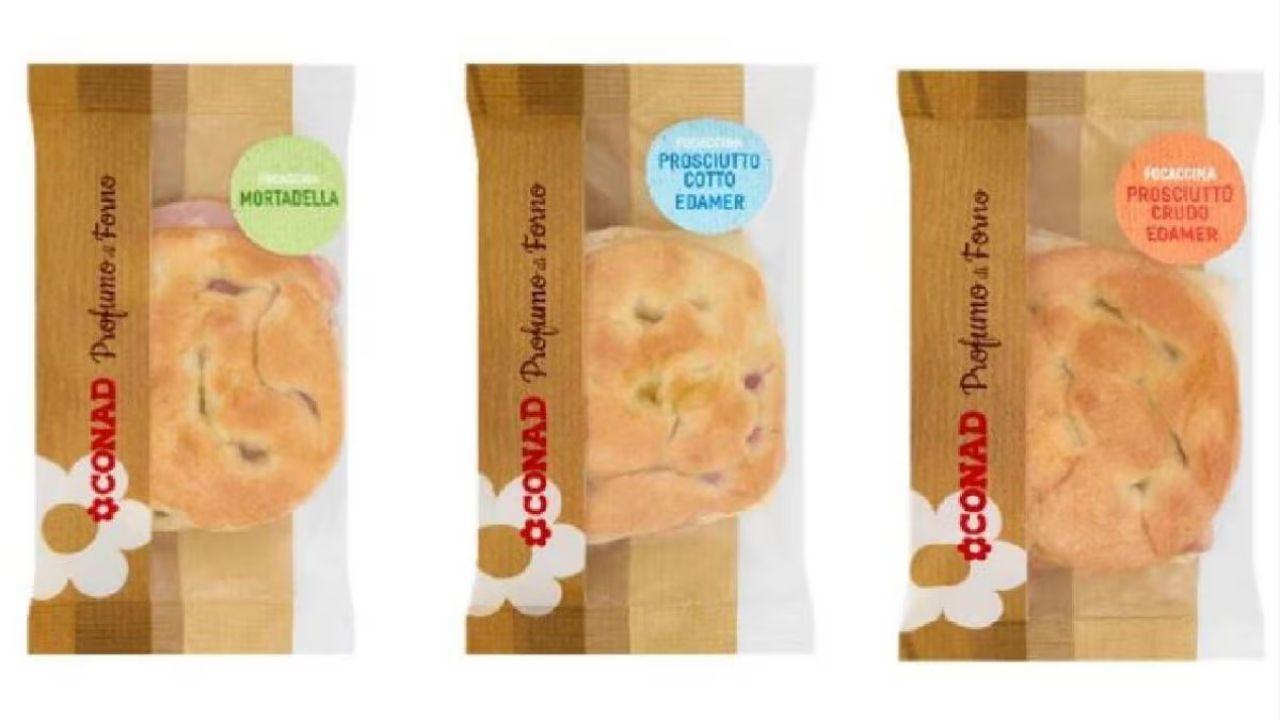 
	Maxi richiamo di focaccine Conad&nbsp;

