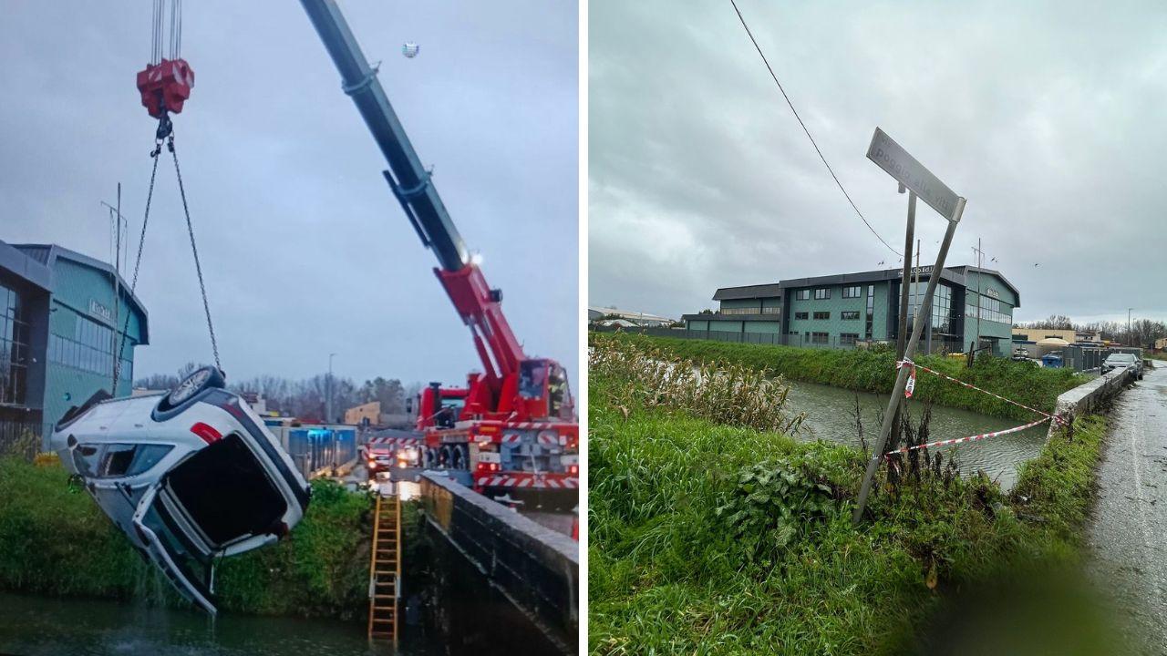 
	L'auto e il canale (foto di Iacopo Giannini)

