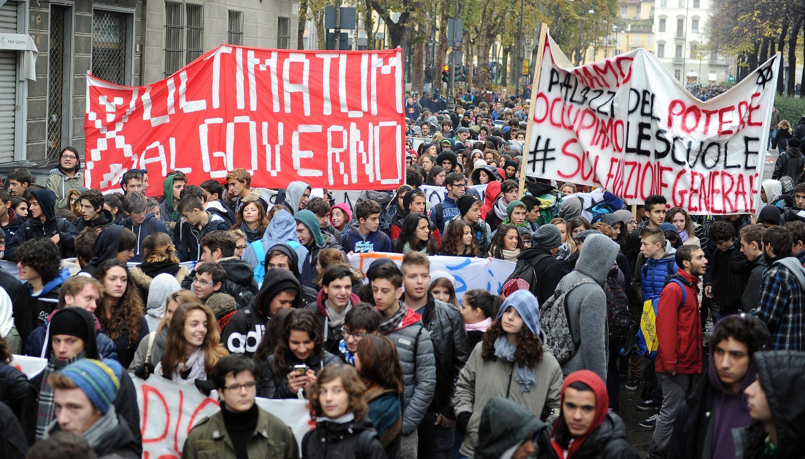 Una manifestazione studentesca