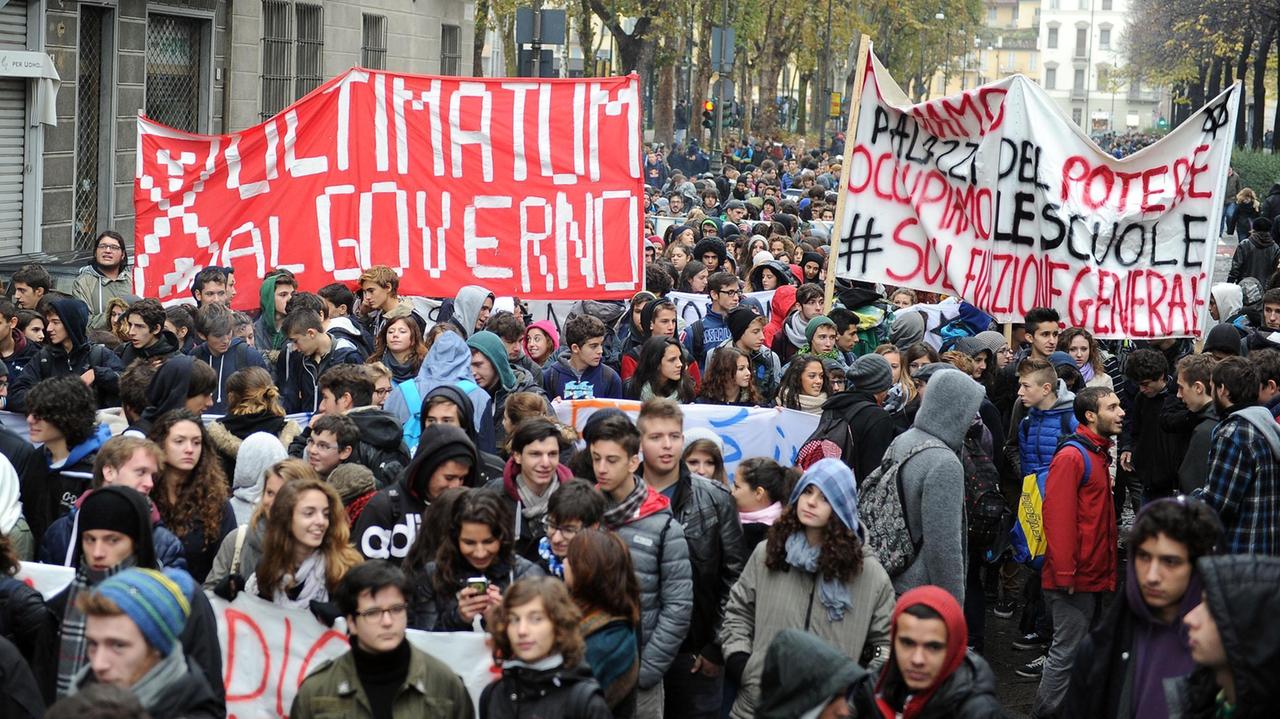 Una manifestazione studentesca