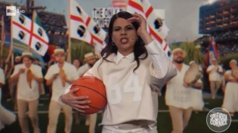 «God bless Sardinia», Geppi Cucciari come Bad Bunny al Superbowl