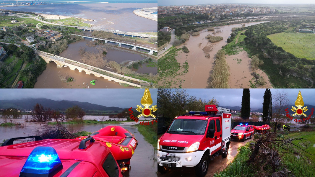 Dopo giorni di pioggia il Rio Mannu fa paura, esondazioni a Sassari, Ozieri e Porto Torres: diverse famiglie evacuate