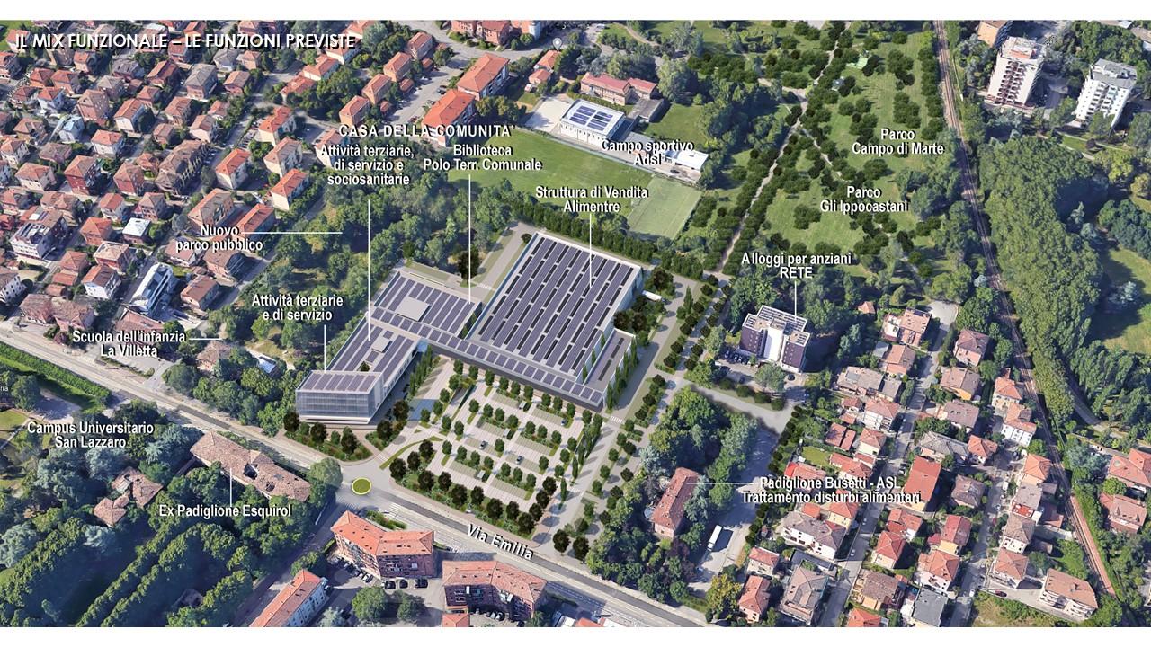 Ospizio, via libera al nuovo Conad: nel comparto la biblioteca e la Casa della Comunità. Il progetto: più alberi e parcheggi interrati