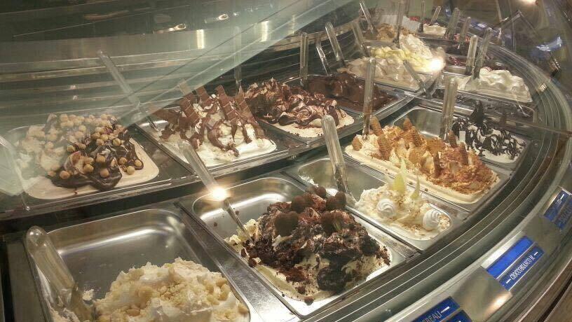 Il bancone del gelato
