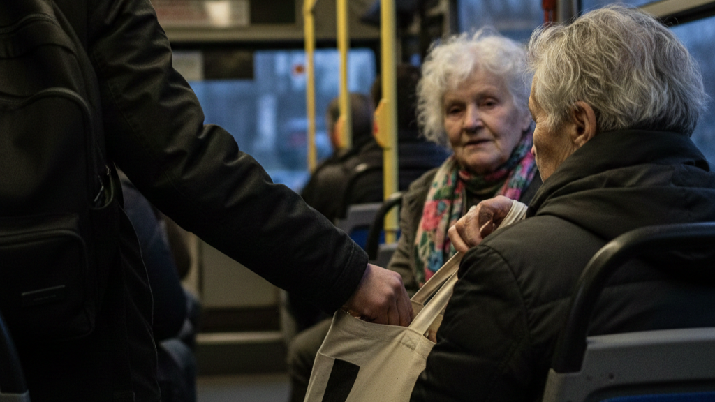 Tenta di derubare un’anziana sull’autobus: lei urla, il ladro le restituisce il portafogli e fugge via