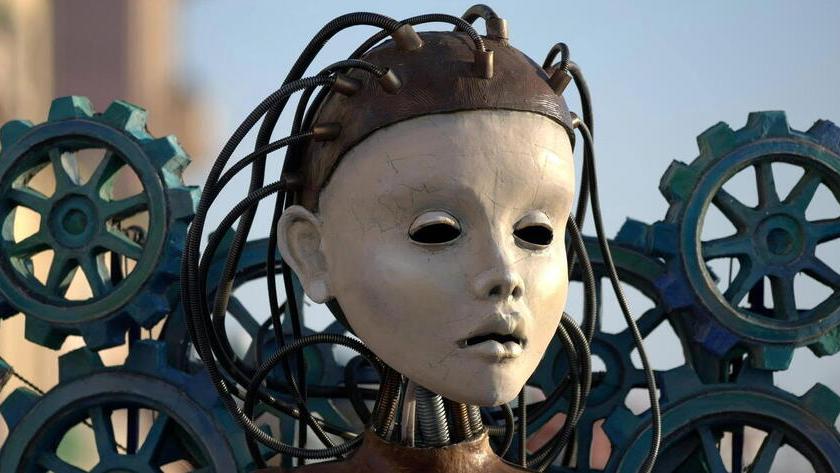 La maschera isolata “Emozioni - Tutto ciò che ci resta” di Lorenzo Paoli (foto Riccardo Ravelli)