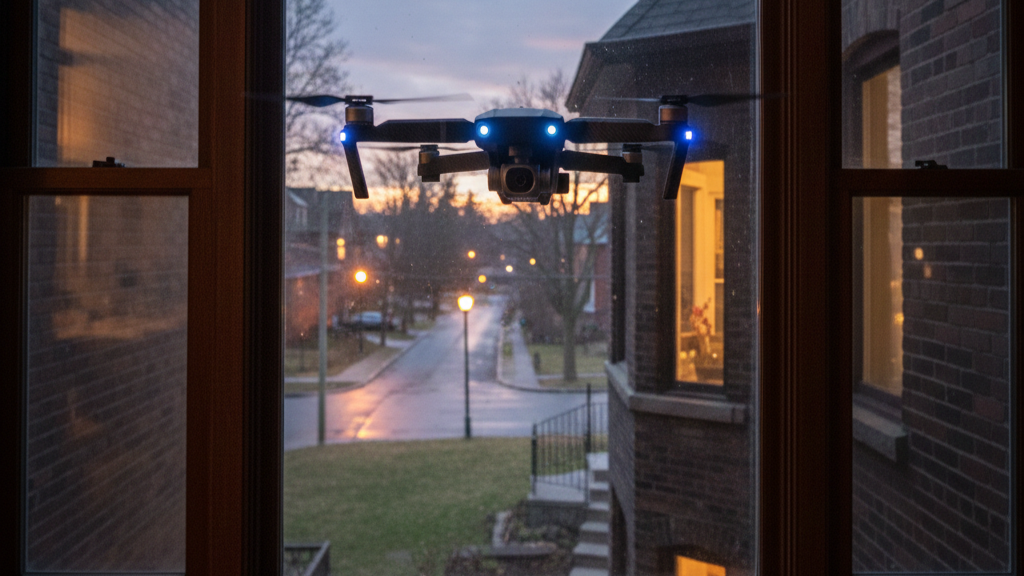 Spia l’ex col drone ma il velivolo si schianta contro la finestra della donna. Nelle immagini registrate il viso dell’uomo: arrestato