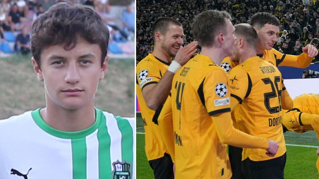 Reggiani ai tempi del Sassuolo e con i compagni del Borussia in Champions