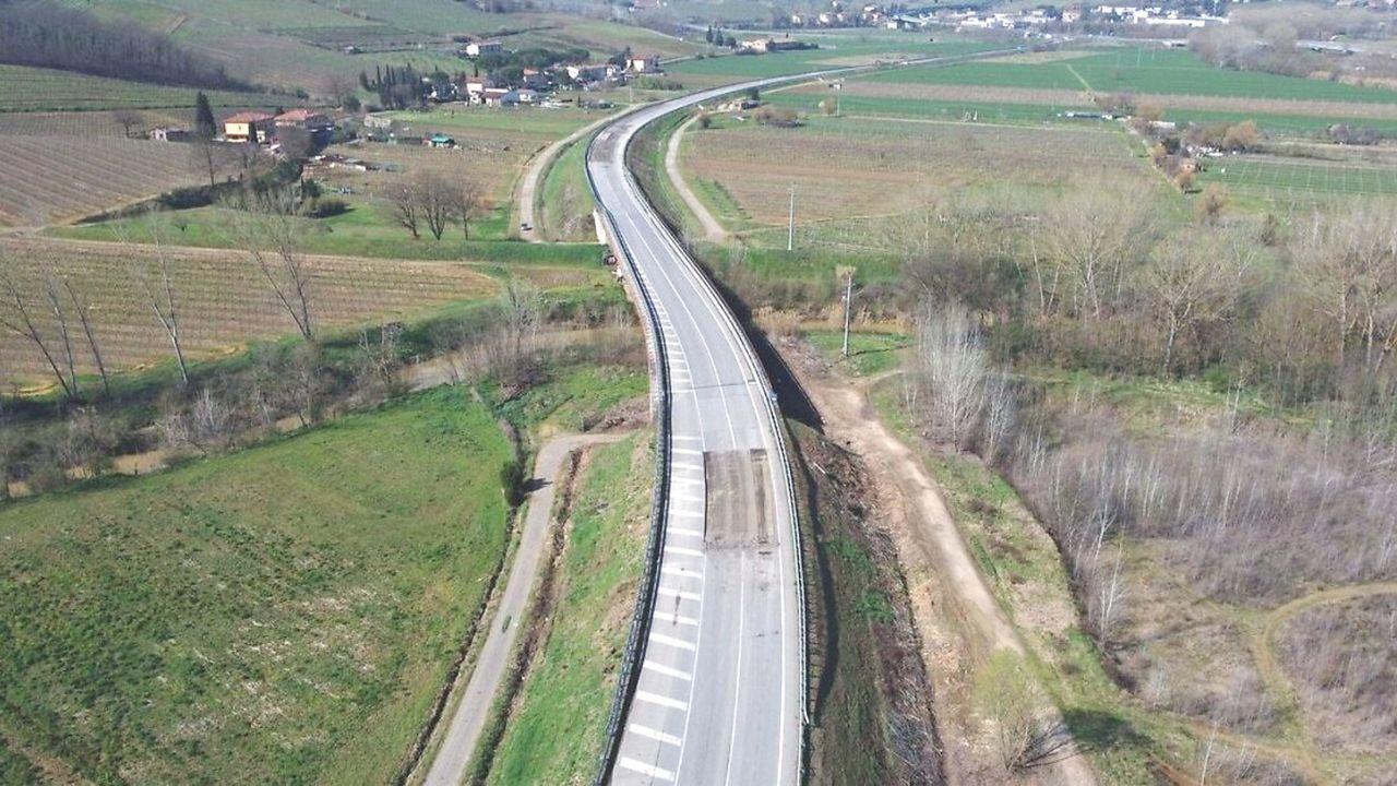 L’attuale situazione del manto stradale vista dall’alto