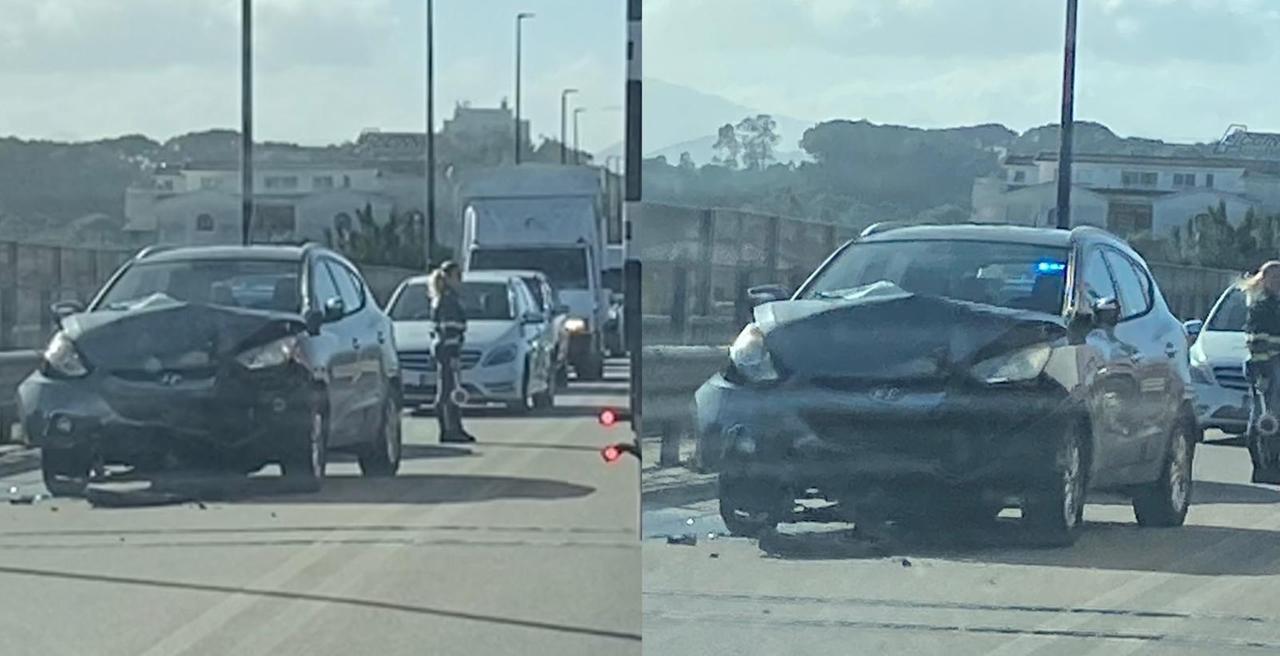 Olbia, uno scontro fra auto sulla sopraelevata manda il traffico in tilt