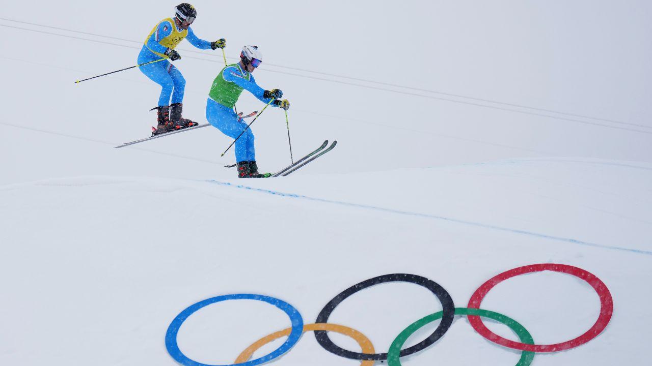 
	Deromedis e Tomasoni durante la finale di ski cross

