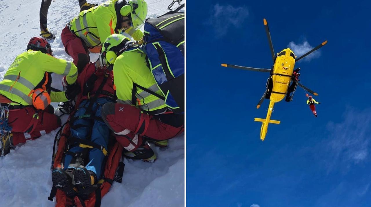 Cadono nel canale ghiacciato durante la cordata sul Giovo: giovane alpinista modenese in ospedale con l’elicottero