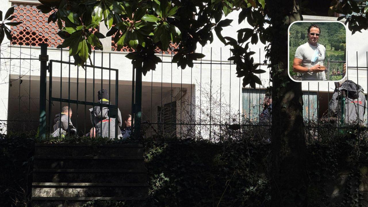 La vittima e parte dell'esterno dell'abitazione