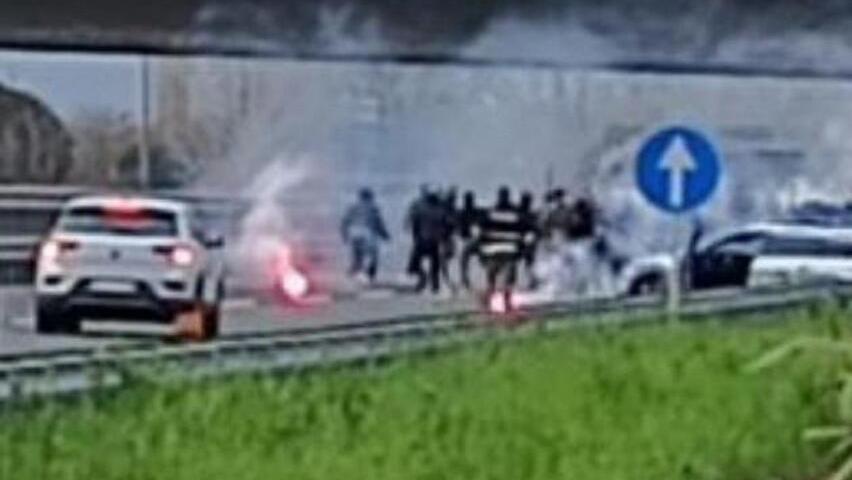 Un momento degli scontri