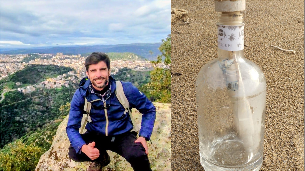 Dal mar Ligure alla Sardegna per 270 chilometri: il messaggio in bottiglia trovato in spiaggia fa nascere un’amicizia