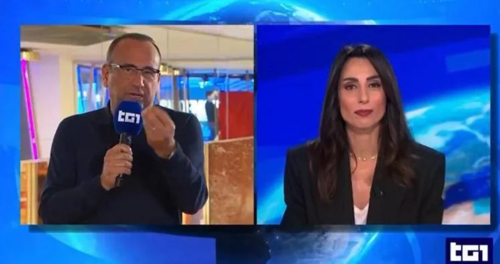 Sanremo 2026, alla finale la giornalista Giorgia Cardinaletti sul palco dell’Ariston con Carlo Conti e Laura Pausini