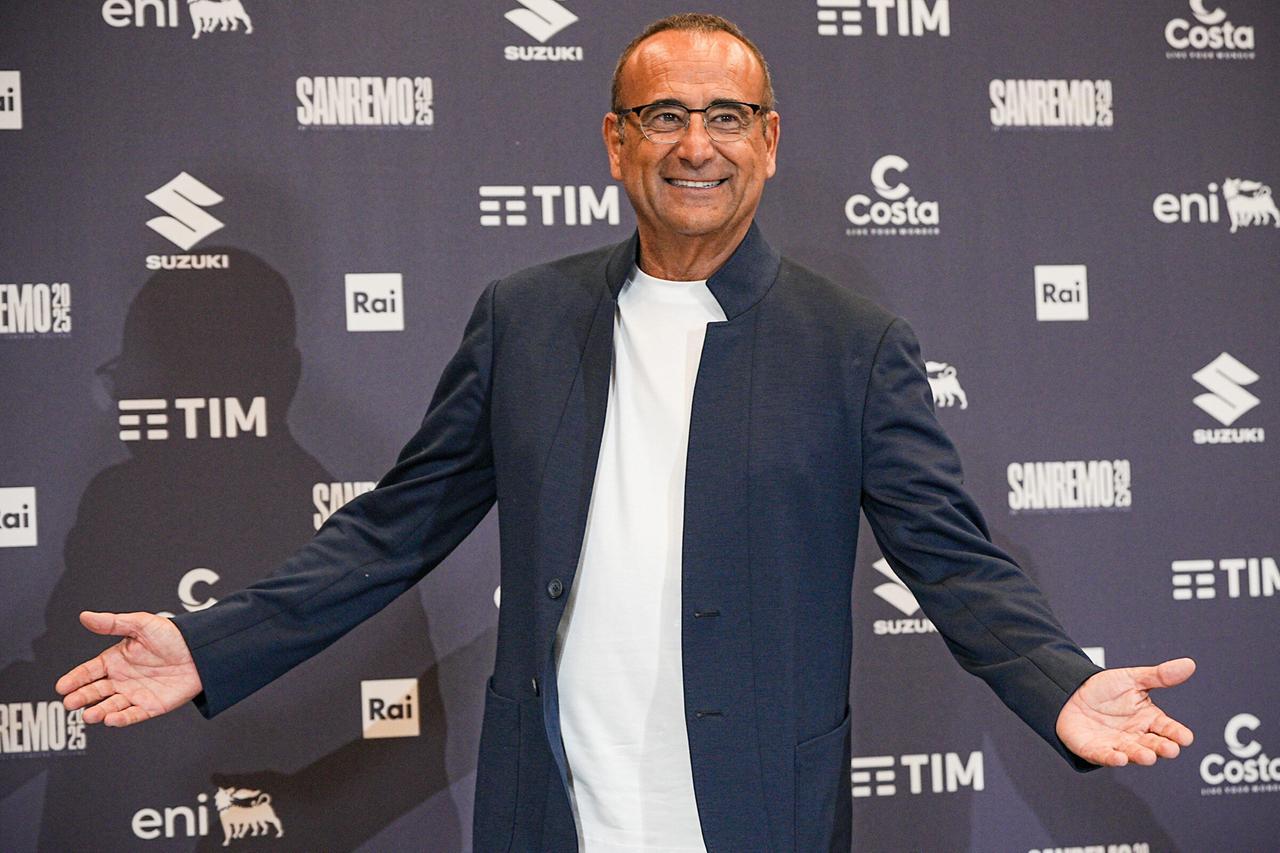
	Carlo Conti nella scorsa edizione del festival di Sanremo

