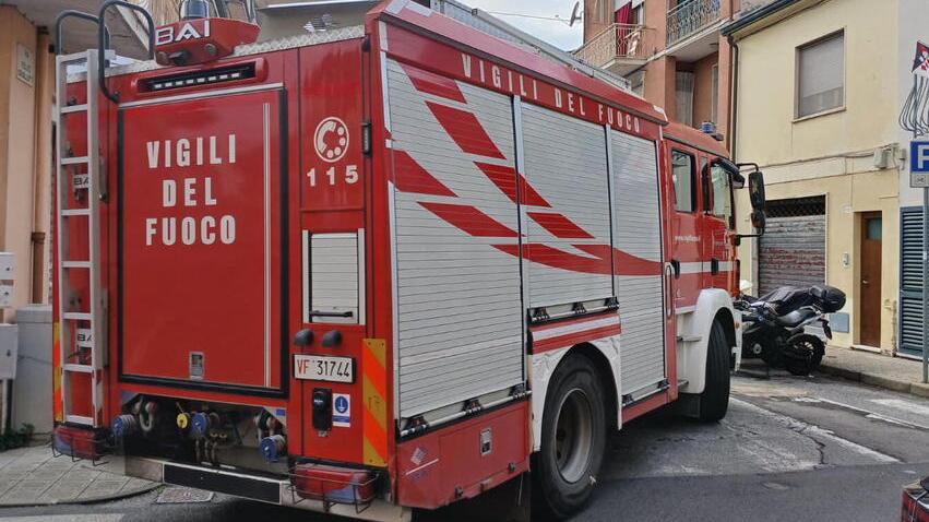 Vigili del fuoco sul posto