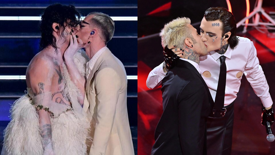 I baci di Sanremo: da Benigni a Rosa Chemical e Fedez – lo scandalo sul palco dell’Ariston