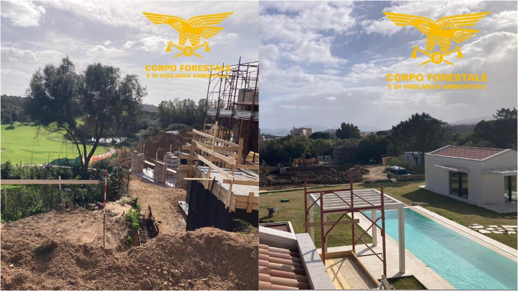 Ville di lusso con piscina abusive: sotto sequestro un cantiere in Costa Smeralda