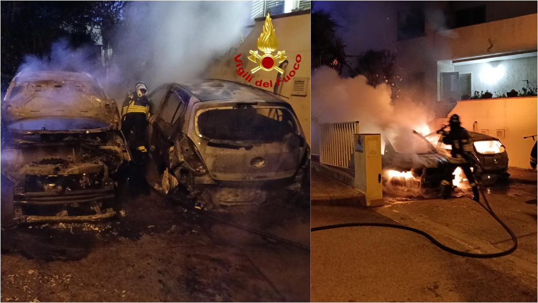 La Maddalena, due auto a fuoco: indagini sulle cause
