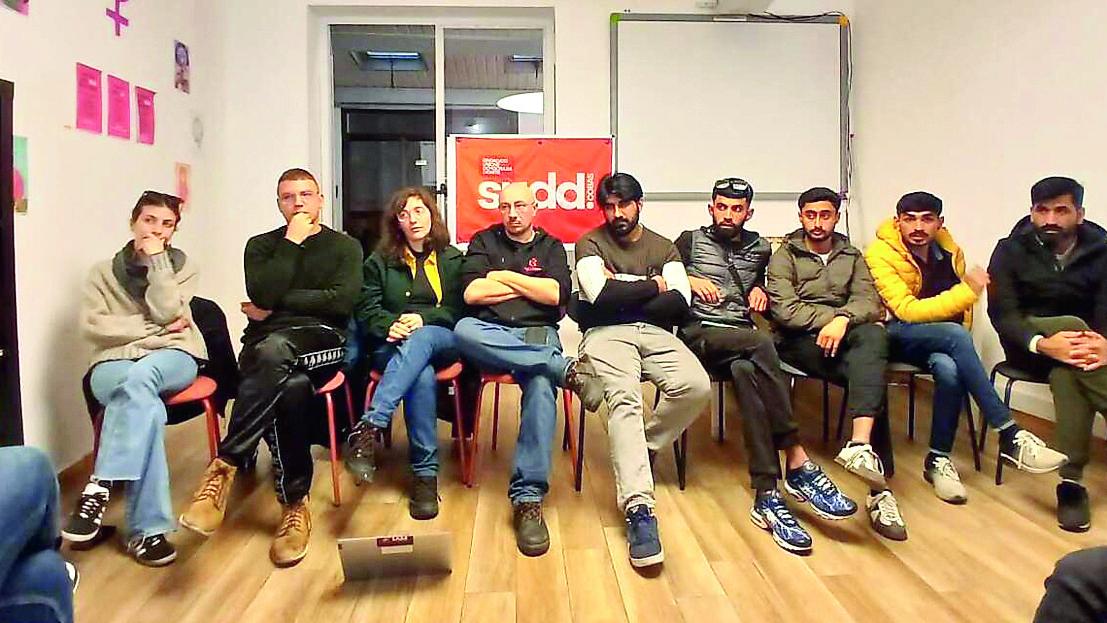 La conferenza stampa nella sede del Sudd Cobas