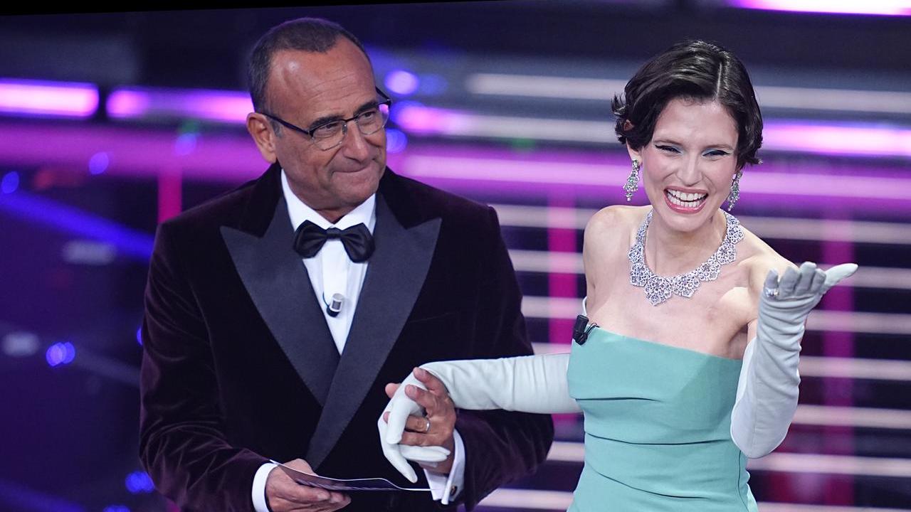 Carlo Conti e Bianca Balti