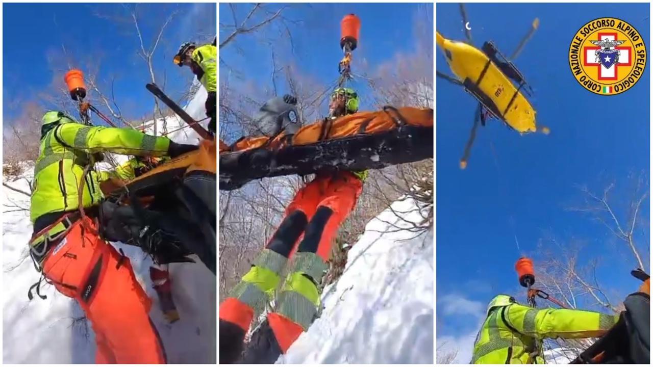 
	Il recupero dell'escursionista infortunata

