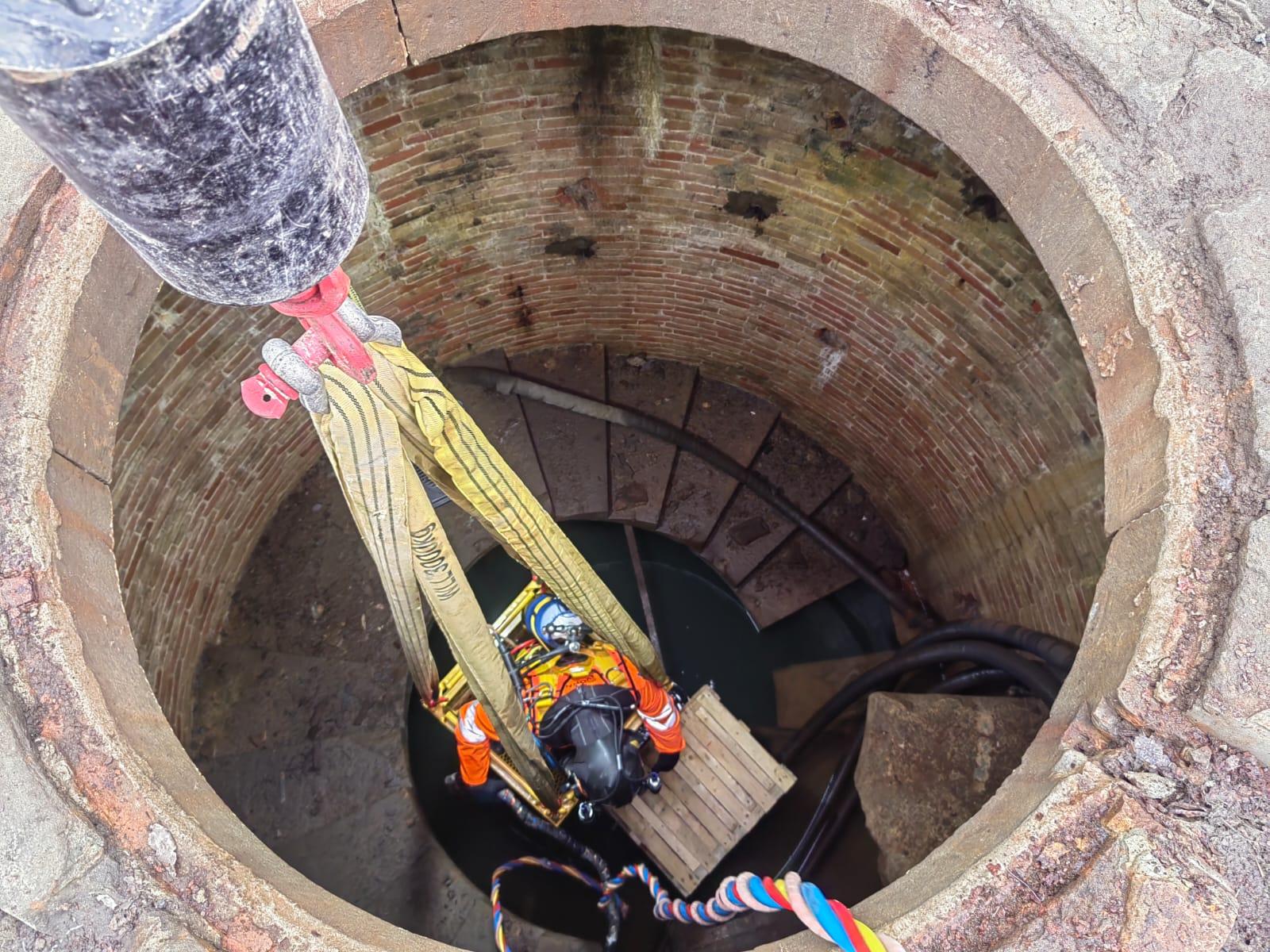 La discesa nel tunnel del personale di Subsea