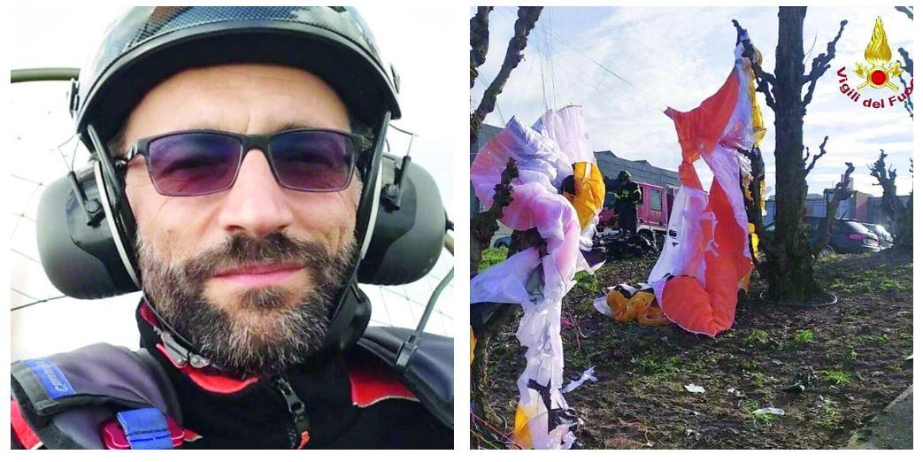 Si schiantò con un paramotore a Mancasale: «Claudio è salvo per miracolo, domani sarà operato»