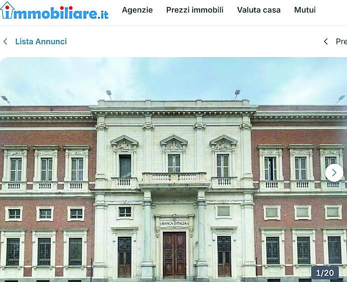 L’annuncio affittasi in centro storico è per l’ex Banca d’Italia