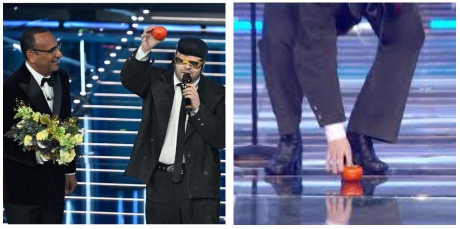 Il caco posato sul palco dell’Ariston: Tony Pitony, eroe del FantaSanremo, suonerà a Villalunga