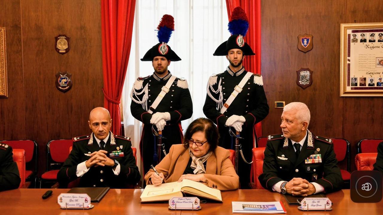 Il prefetto Paola Dessì in visita al Comando legione carabinieri: focus su sicurezza e presidi nei territori isolati