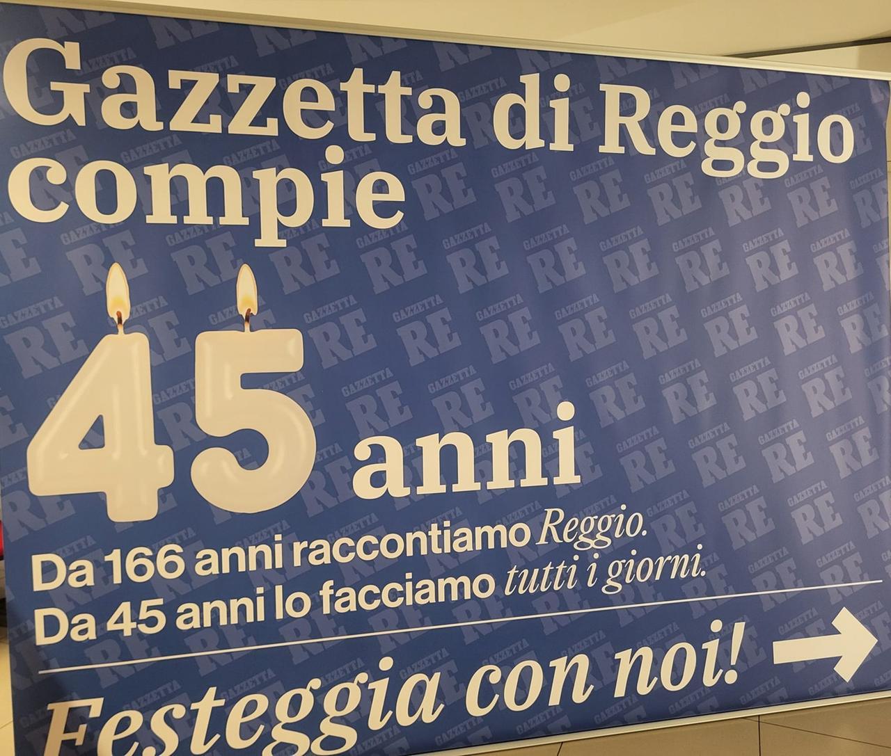 Auguri cara, vecchia Gazzetta: da 45 anni raccontiamo Reggio Emilia tutti i giorni