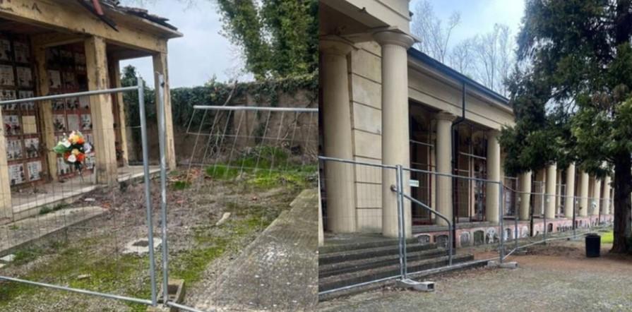 Massa Finalese, tombe bloccate da 14 anni: «Appendiamo i fiori alle transenne»