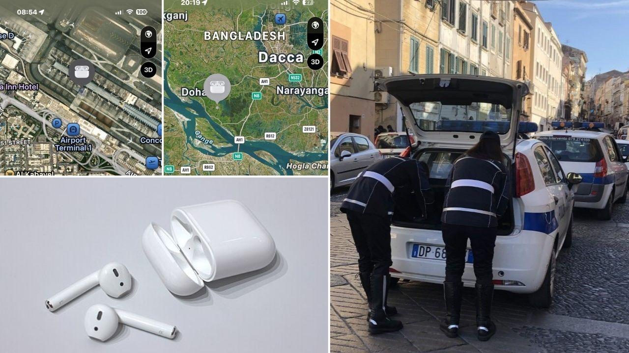 Sassari, ritrova gli AirPods rubati dopo un mese: nel frattempo erano stati a Dubai e in Bangladesh