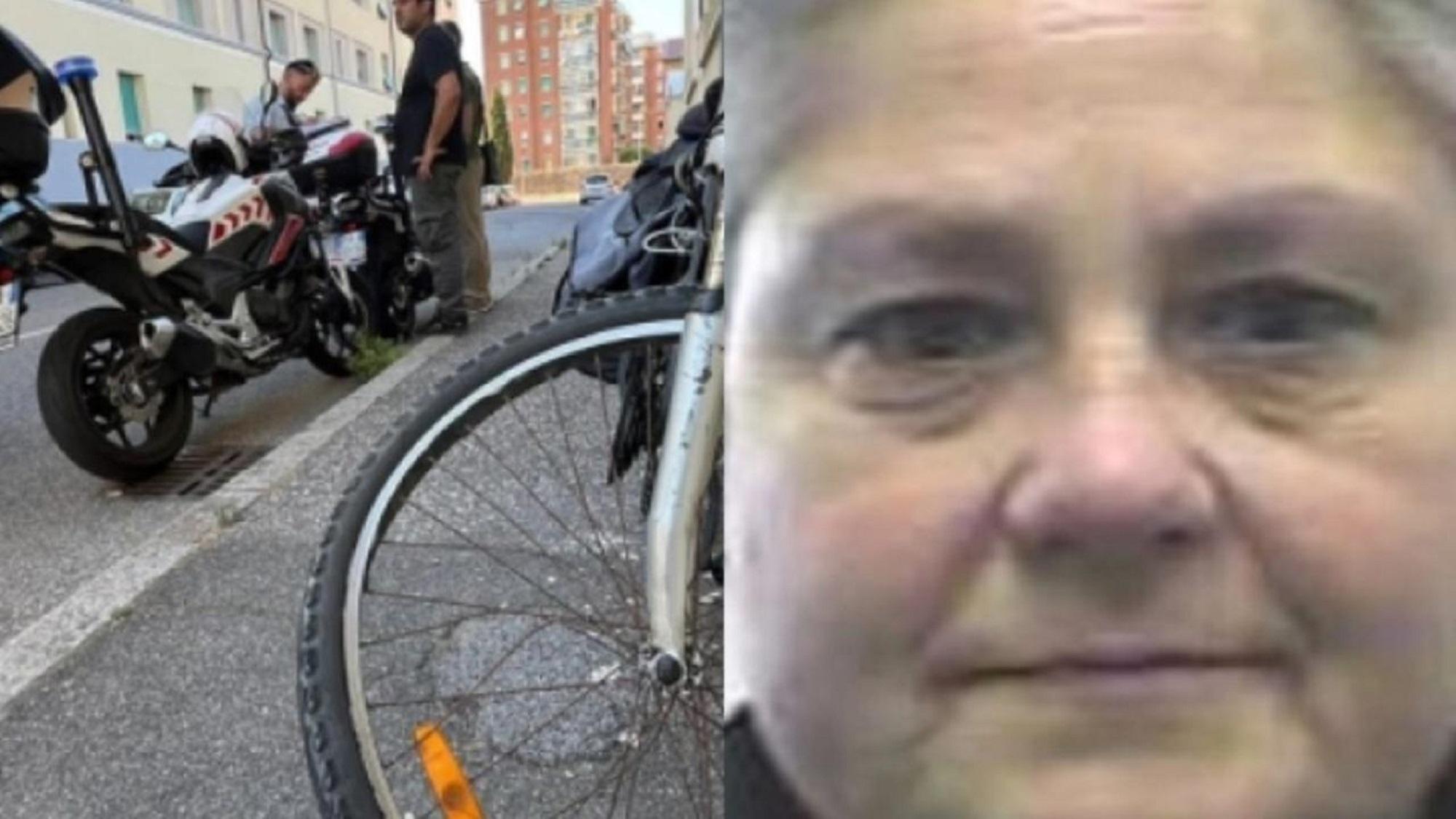 A sinistra un'immagine dell'incidente, a destra Lucia Battaglini