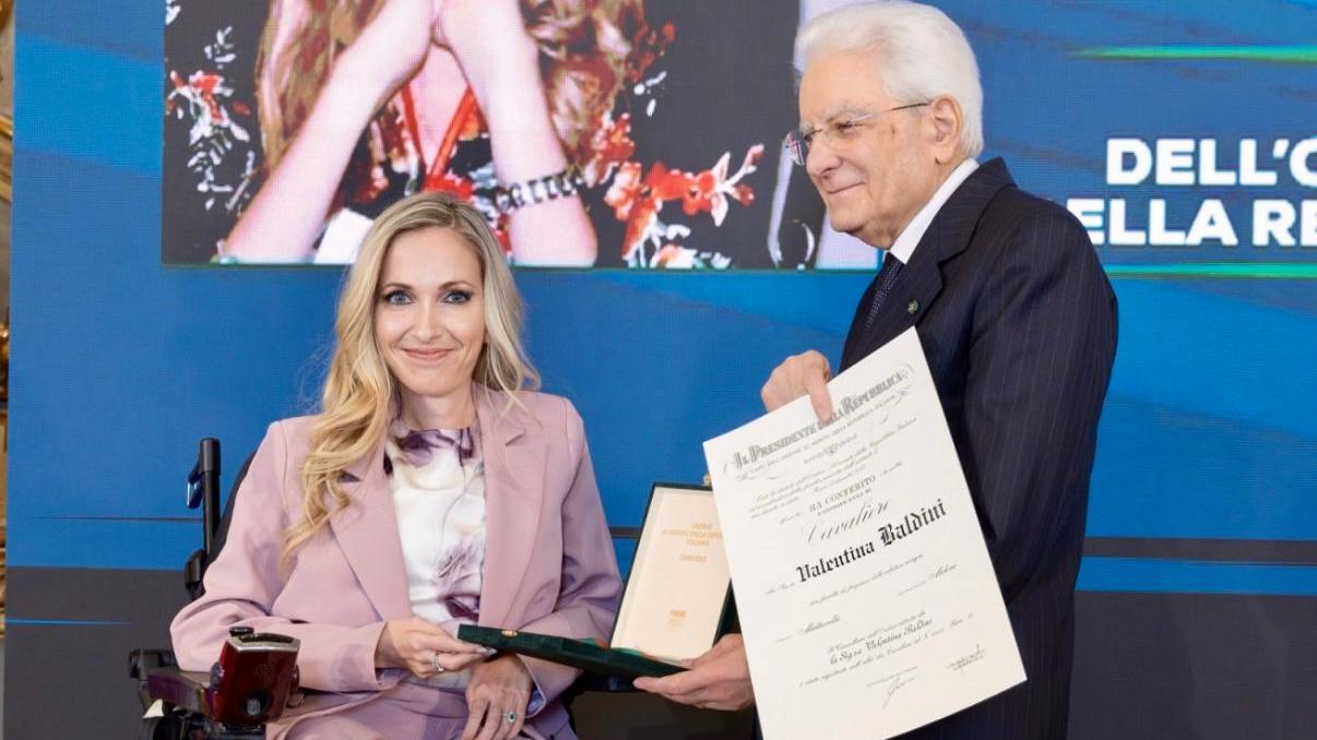Valentina Baldini premiata da Mattarella