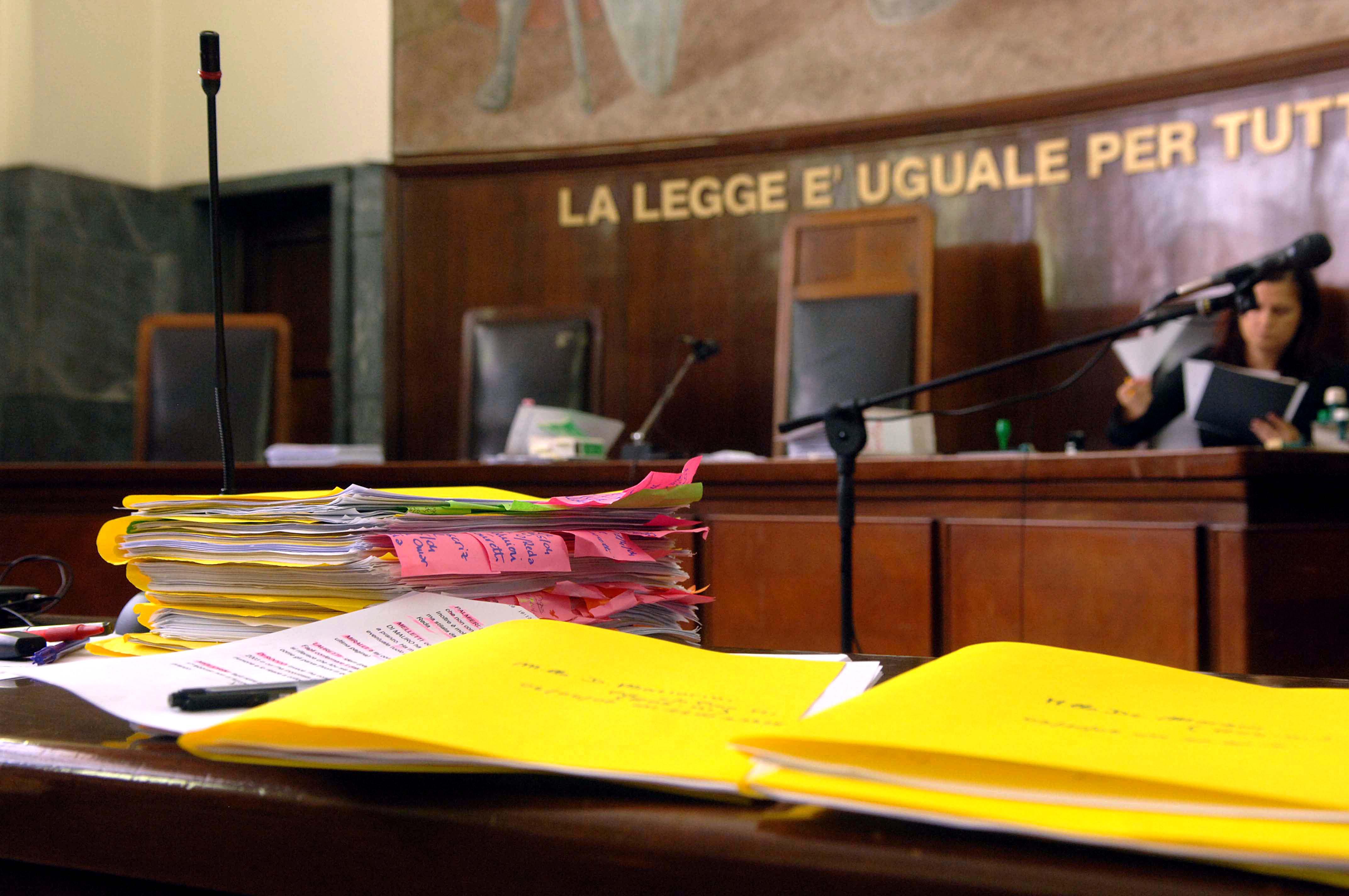Un'aula di tribunale (foto d'archivio)