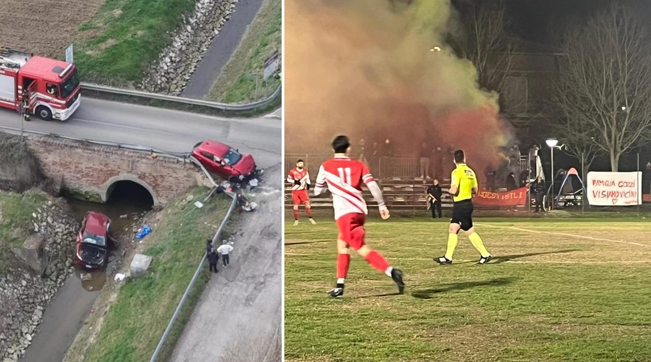 
	L'incidente e lo striscione dei tifosi

