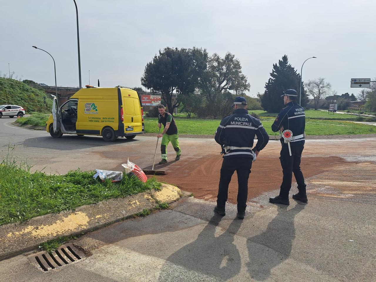 L'intervento dello sversamento