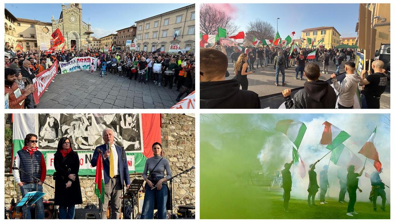 Prato, in città sfila Remigrazione e tre piazze restano blindate per ore: due si riempiono al grido di “Mai più fascismo” – Video