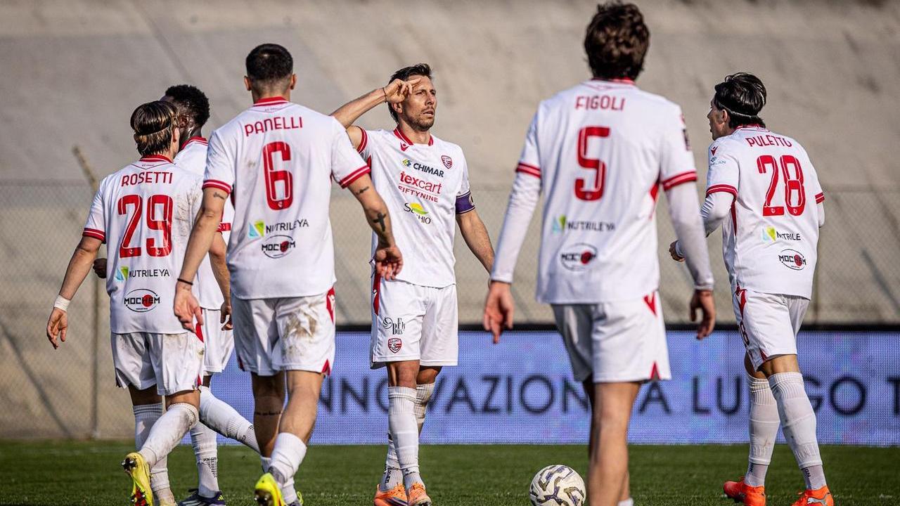 L'esultanza di Zagnoni (foto Daniele Lugli)