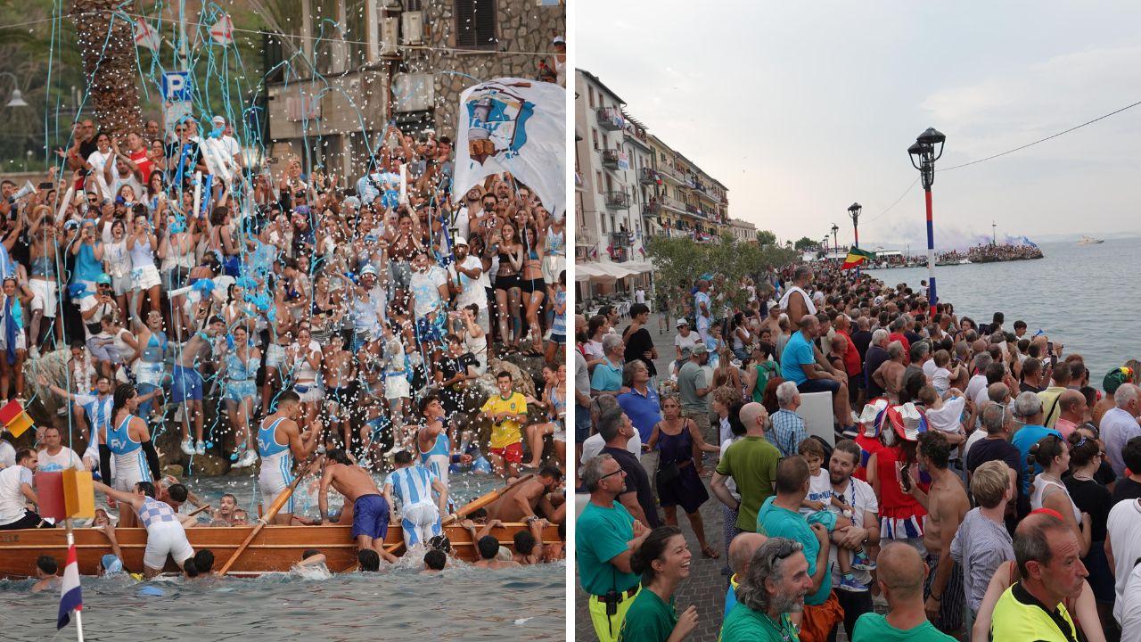 
	Il Valle dopo la vittoria al Palio 2025 poi invalidata e&nbsp;i tifosi che assistono (foto Enzo Russo)

