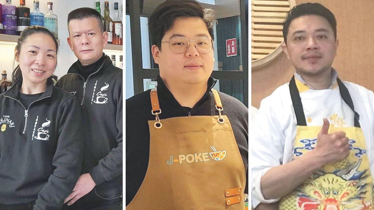 Da sinistra: Maria Wu e Gino Jin, Chen Junjie e Yubin Jin