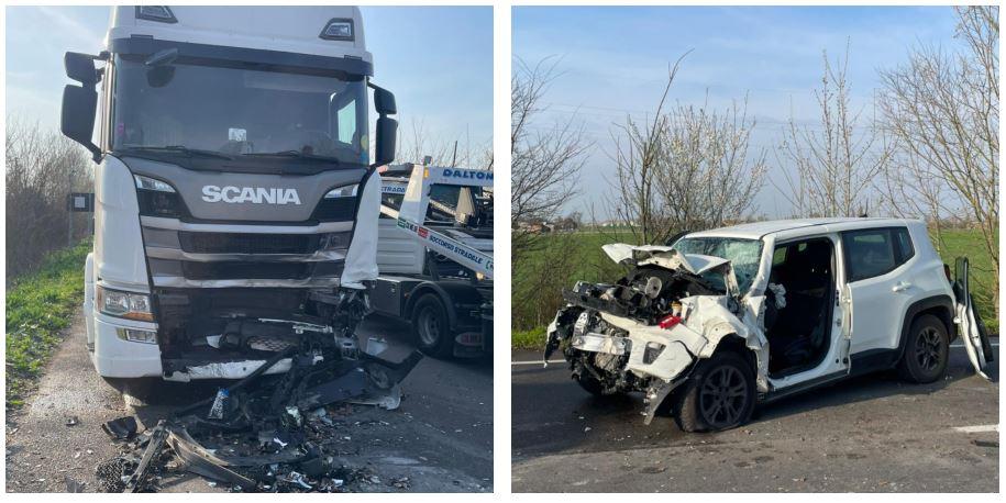 Scontro frontale tra un’auto e un tir sulla Cispadana: grave don Piergiorgio Torreggiani